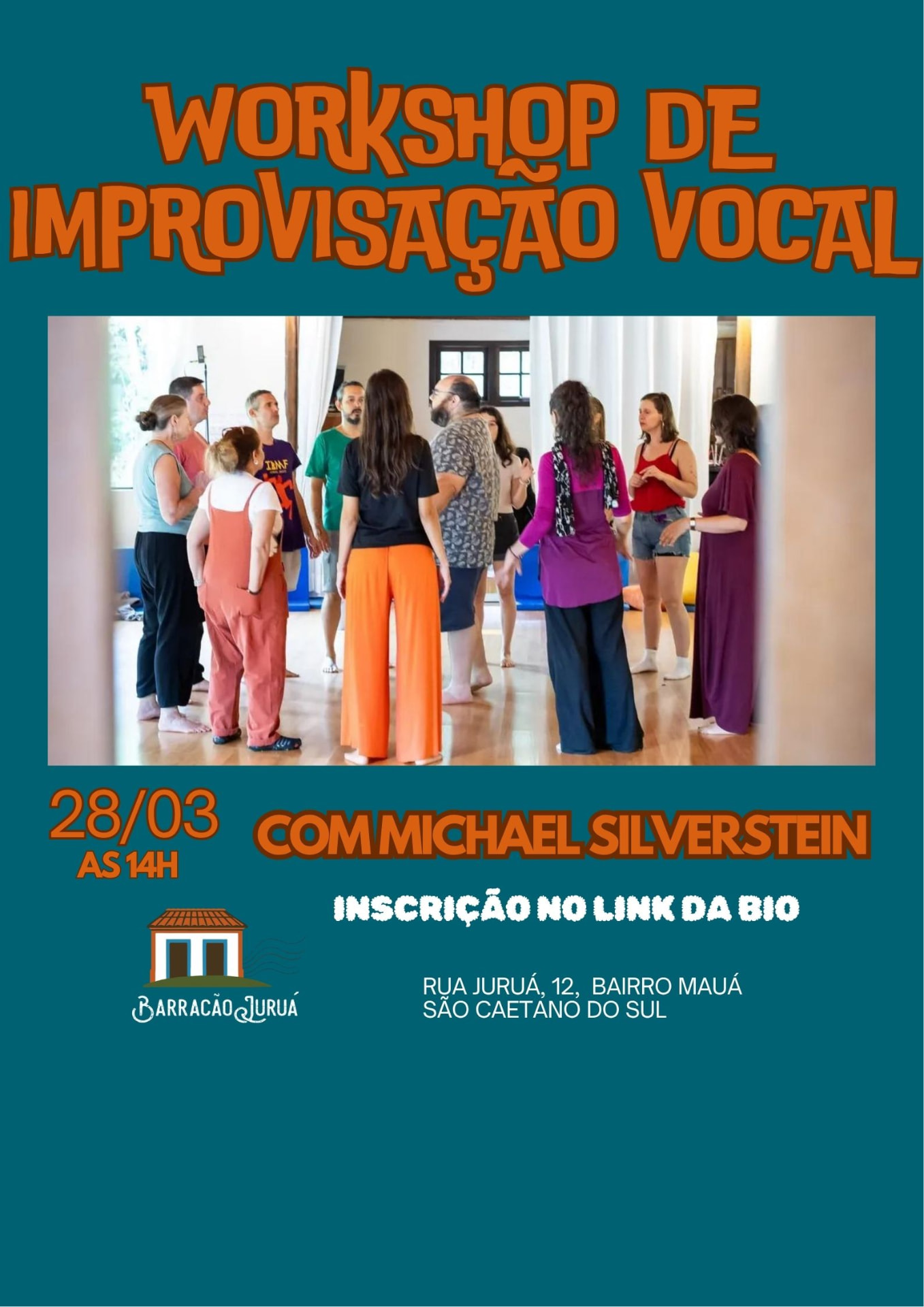 Flyer do evento Cantar juntos, criar juntos